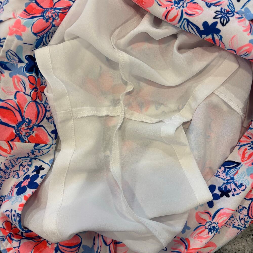 Lilly Pulitzer High Waisted Skort White Party Like A Lobstar Floral, Size 12 - Picture 6 of 7